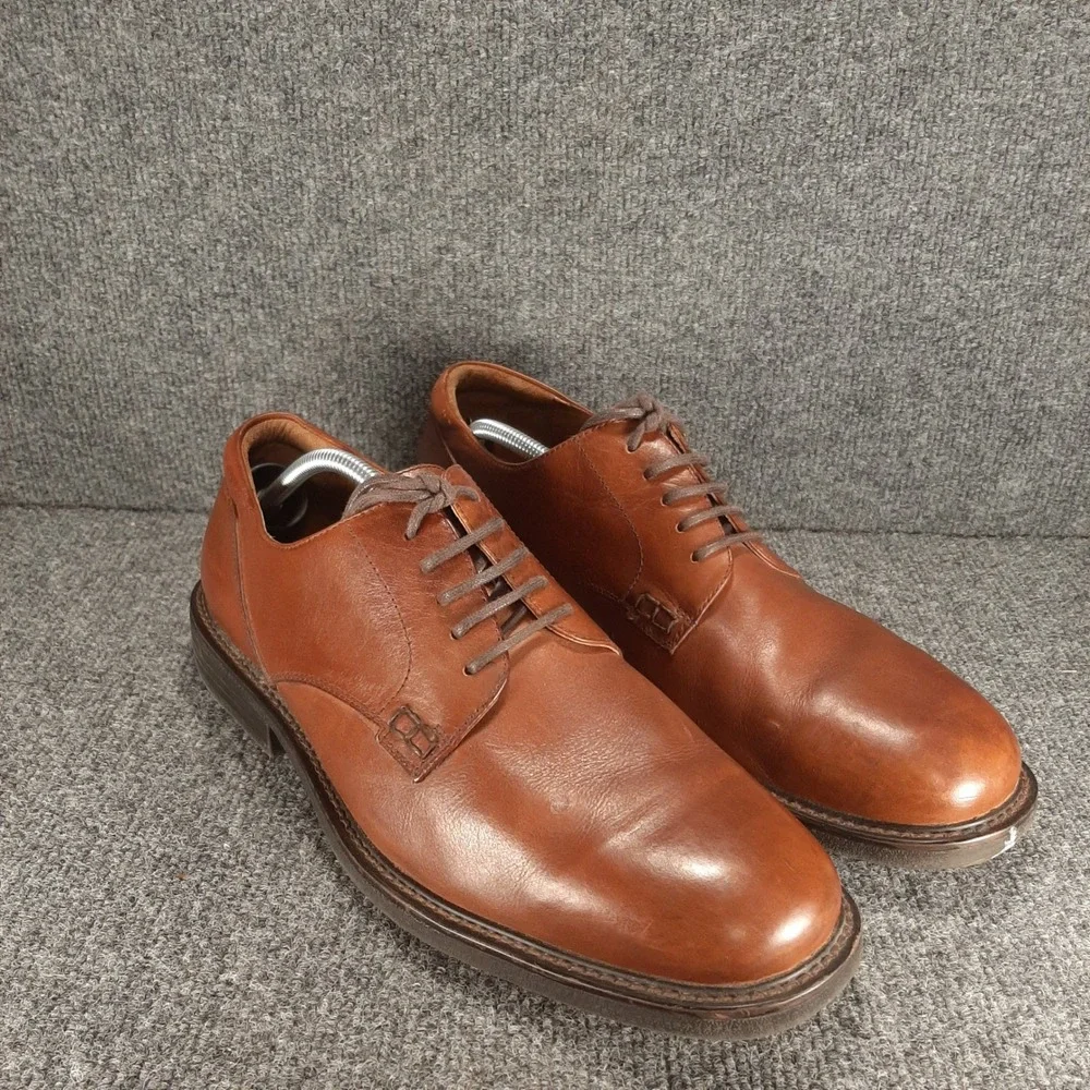 Florsheim Derby Comfortech 17150-03 13 M Cognac Brown Mens Leather Dress Shoes
